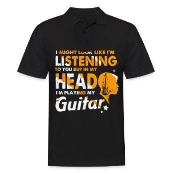 guitare - Polo Homme - noir - Devant - Kai (181cm)