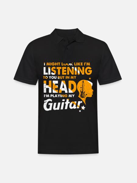 guitar - Men's Polo Shirt - black