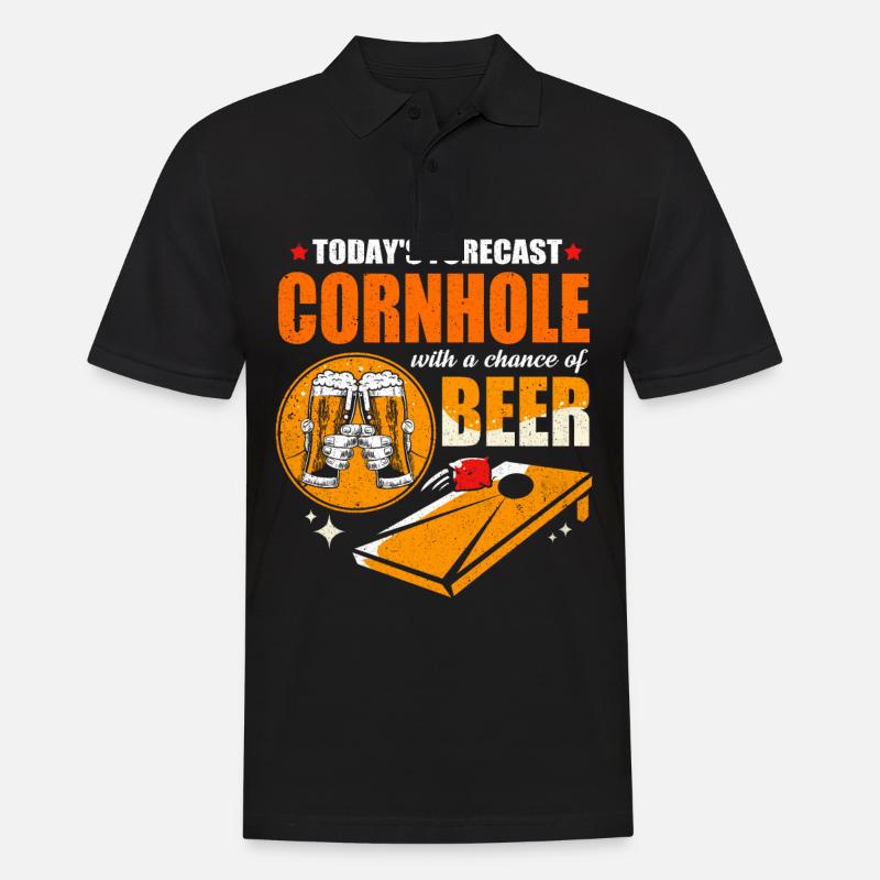 Cornhole - Männer Poloshirt - Schwarz
