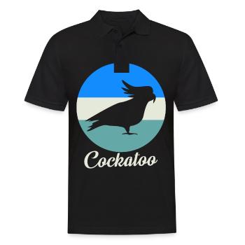 Kakadu Papagei Vogel Feder Gefieder Federkleid - Männer Poloshirt - Schwarz - Vorne - Kai (181cm)
