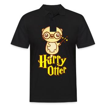 HARRY OTTER Seeotter Geschenk Für Tierpflegerin - Männer Poloshirt - Schwarz - Vorne - Kai (181cm)