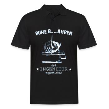 Ingenieur Diplom - Männer Poloshirt - Schwarz - Vorne - Kai (181cm)