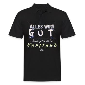 Vorstand - Männer Poloshirt - Schwarz - Vorne - Kai (181cm)