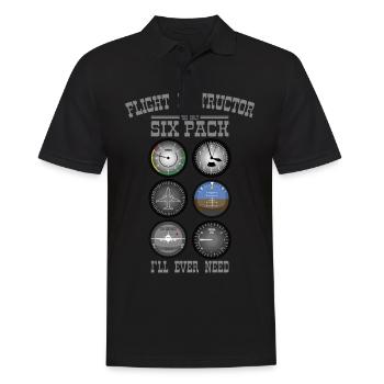FLIGHT INSTRUCTOR SIXPACK Gift For Flight Instructors - Men's Polo Shirt - black - Front - Kai (181cm)