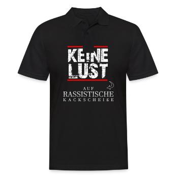 gegen Nazis - Männer Poloshirt - Schwarz - Vorne - Kai (181cm)