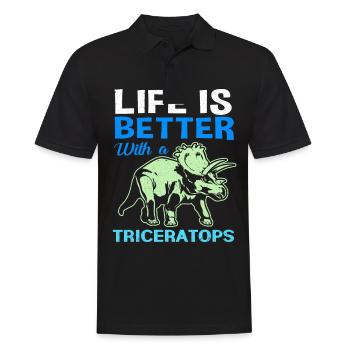 Triceratops - Polo Homme - noir - Devant - Kai (181cm)
