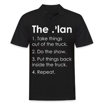 STAGEHAND CREW PLAN technicien en éclairage cadeau - Polo Homme - noir - Devant - Kai (181cm)