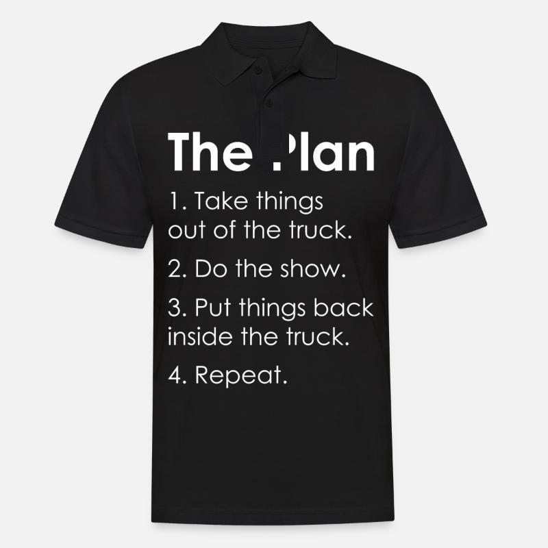 STAGEHAND CREW PLAN lighting technician gift - Men's Polo Shirt - black