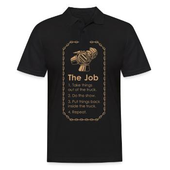 STAGEHAND CREW THE JOB Lichttechniker Geschenk - Männer Poloshirt - Schwarz - Vorne - Kai (181cm)