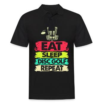 Frisbee - Männer Poloshirt - Schwarz - Vorne - Kai (181cm)