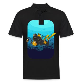 PHOTOGRAPHE SOUS-MARIN avec caméra cadeau plongée - Polo Homme - noir - Devant - Kai (181cm)