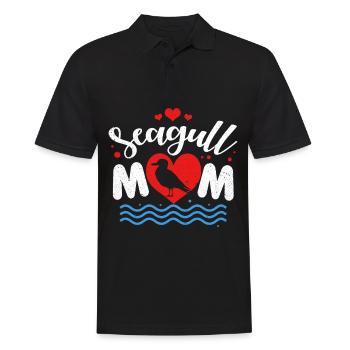 Möwe - Männer Poloshirt - Schwarz - Vorne - Kai (181cm)