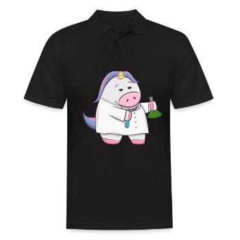 Chemistry unicorn child lab technician chemist gift - Men's Polo Shirt - black - Front - Kai (181cm)
