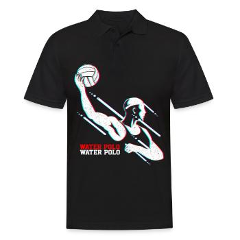 water polo - Men's Polo Shirt - black - Front - Kai (181cm)