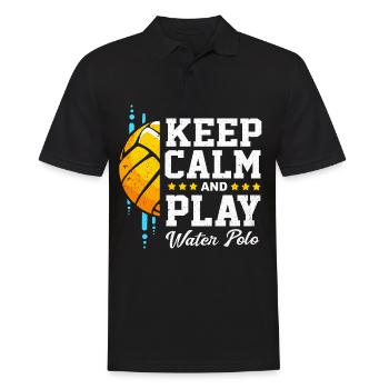 water polo - Men's Polo Shirt - black - Front - Kai (181cm)