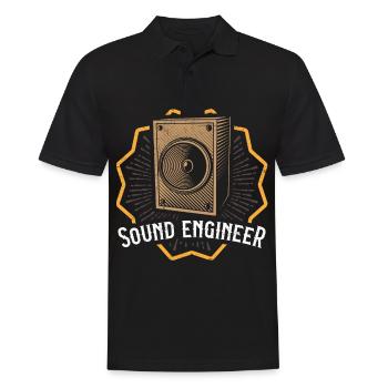 SOUND Engineer Tontechniker Toningenieur Geschenk - Männer Poloshirt - Schwarz - Vorne - Kai (181cm)