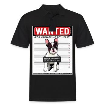 French Bulldog retro Geschenk Shirt - Männer Poloshirt - Schwarz - Vorne - Kai (181cm)