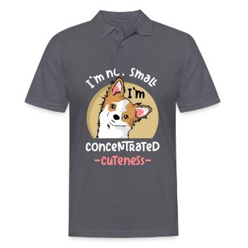 Chihuahua love owner miss lovers sweetie - Men's Polo Shirt - charcoal grey - Front - Nico (186cm)