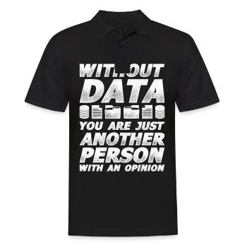 Statistiker Stochastik Datenanalyse Mathe - Männer Poloshirt - Schwarz - Vorne - Kai (181cm)