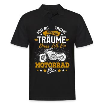 Lustiges Motorrad Sprüche Bike Spruch Geschenk - Männer Poloshirt - Schwarz - Vorne - Kai (181cm)
