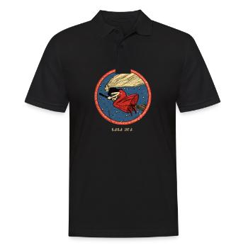Baba Yaga Occult - Russian Slavic Witch Halloween - Men's Polo Shirt - black - Front - Kai (181cm)