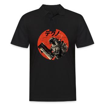 Analog Vintage Synthesizer - Japanese Retro - Men's Polo Shirt - black - Front - Kai (181cm)