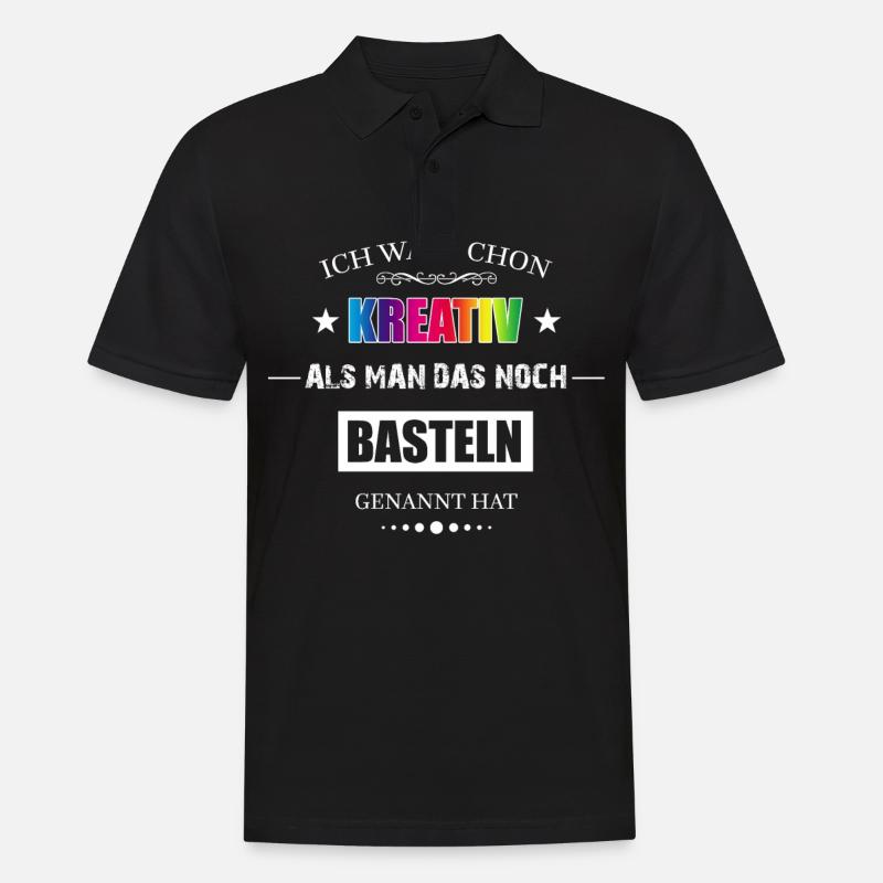 Basteln - Männer Poloshirt - Schwarz
