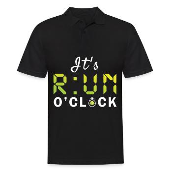 Lustiges Läufer Jogger Running Leichtathletik Run - Männer Poloshirt - Schwarz - Vorne - Kai (181cm)