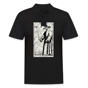 Plague Doctor Occult Black Death Tarot Card - Men's Polo Shirt - black - Front - Kai (181cm)