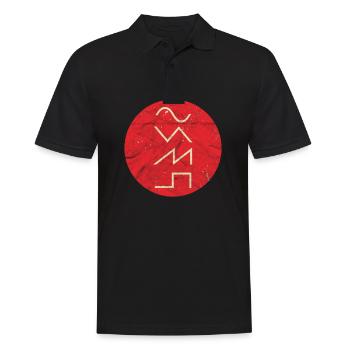 Synthesizer Audio Waveform Analog Synth Nerd - Männer Poloshirt - Schwarz - Vorne - Kai (181cm)
