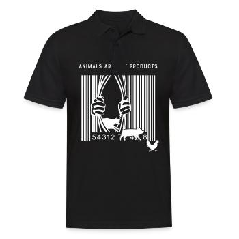 Activiste du bien-être animal - Polo Homme - noir - Devant - Kai (181cm)