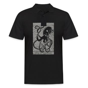 Occult Kraken Tarot Card Vintage Gothic Baphomet - Men's Polo Shirt - black - Front - Kai (181cm)