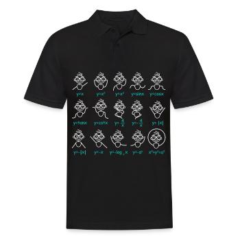 Mathe Mathematik Lehrer Gleichung Graphen Tanz - Männer Poloshirt - Schwarz - Vorne - Kai (181cm)