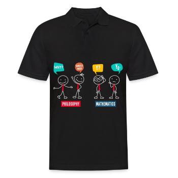 Philosophy vs. Mathematics Mathe Mathematik Lehrer - Männer Poloshirt - Schwarz - Vorne - Kai (181cm)