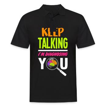 Diagnosing You - Psychology Psychologist Therapist - Men's Polo Shirt - black - Front - Kai (181cm)