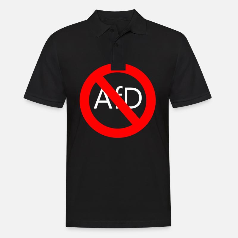 Anti AfD - Männer Poloshirt - Schwarz