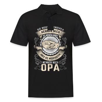 Opa Enkel Shirt Die Wichtigsten nennen mich OPA - Männer Poloshirt - Schwarz - Vorne - Kai (181cm)