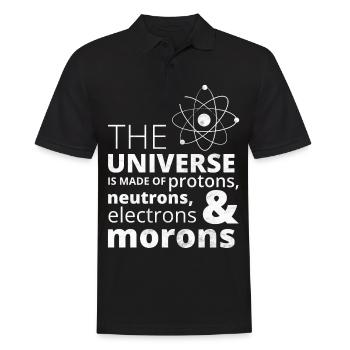 Nerd Science Geek - Polo Homme - noir - Devant - Kai (181cm)