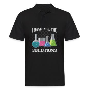 Nerd Science Geek - Männer Poloshirt - Schwarz - Vorne - Kai (181cm)