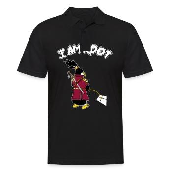 Linux Pingouin I Am Root Geeks Geeks Nerd Computer Ninja - Polo Homme - noir - Devant - Kai (181cm)