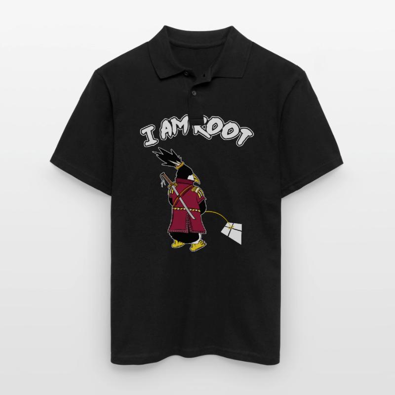 Linux Pinguin I Am Root Geeks Nerd Computer Ninja Männer Poloshirt