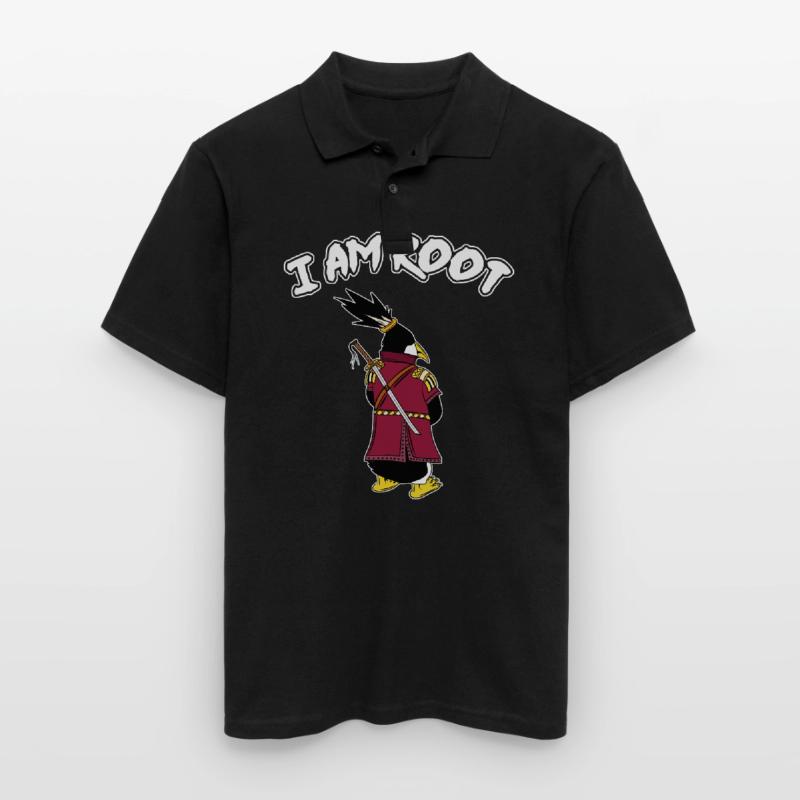 Linux Pinguin I Am Root Geeks Nerd Computer Ninja Männer Poloshirt