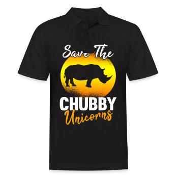 Unicorn Funny Quote Save Le geek des licornes de Cubby - Polo Homme - noir - Devant - Kai (181cm)