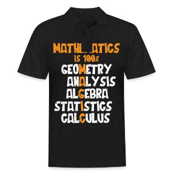 Mathematics is 100% Magic, Statistic, Calculus - Men's Polo Shirt - black - Front - Kai (181cm)