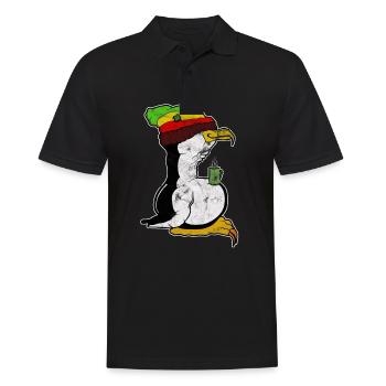 Tux Linux Penguin Coffee Break Ordinateur Nerd Rétro - Polo Homme - noir - Devant - Kai (181cm)