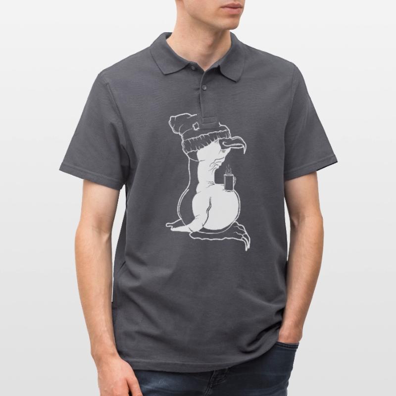 Tux Linux Penguin Coffee Break Computer Freak Nerd Men's Polo Shirt