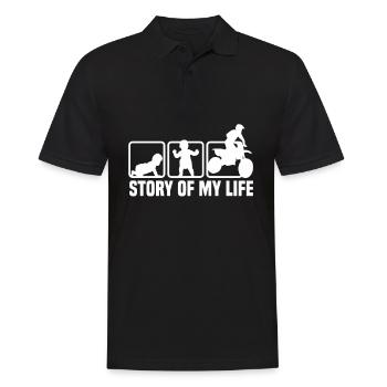 Motocross Moto Pilote Dirtbike Evolution - Polo Homme - noir - Devant - Kai (181cm)