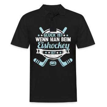 Hockey sur glace Dire Funny Puck Sport Cadeau Geek - Polo Homme - noir - Devant - Kai (181cm)