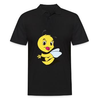 Bienen-Geschlecht decken Mädchen-Rosa-Geschenk auf - Männer Poloshirt - Schwarz - Vorne - Kai (181cm)