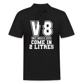 V8 Engine Milk And Juice Come 2 Litres Gift - Men's Polo Shirt - black - Front - Kai (181cm)